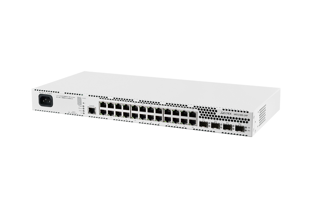 MES2300-24P | Коммутатор Eltex 24 порта 1G PoE/PoE+, 4 порта 10G (SFP+ ...