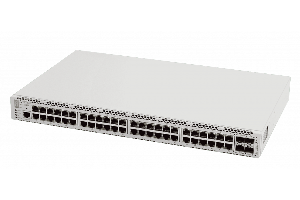 MES2348B | Коммутатор Eltex 48 портов 1G, 4 порта 10G (SFP+), АКБ ...